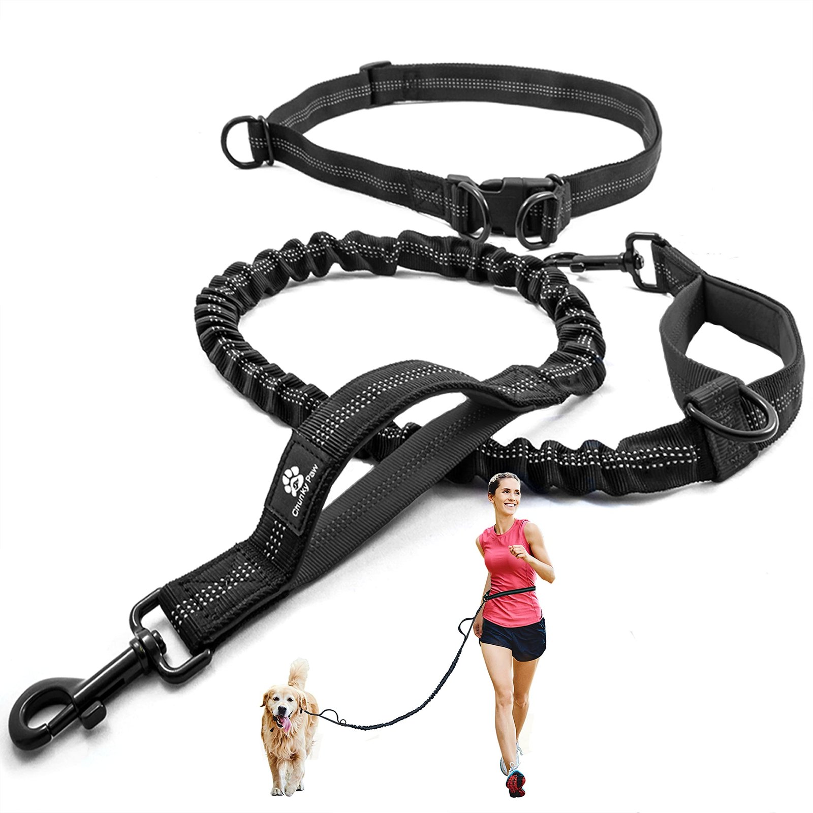Waist leashes for running, hiking and everyday walks.